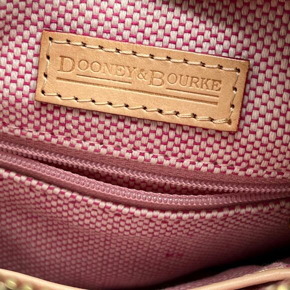 Dooney & Bourke Women's Leather Pink Tan Heart Valentines Crossbody Bag - Picture 6 of 11